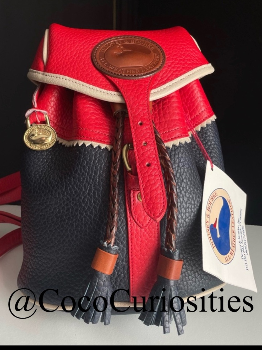 Dooney and Bourke Leather Teton mini Backpack awl multi color - Picture 2 of 16